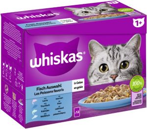Whiskas 1+ Fisch Auswahl Gelee 12x85gP
