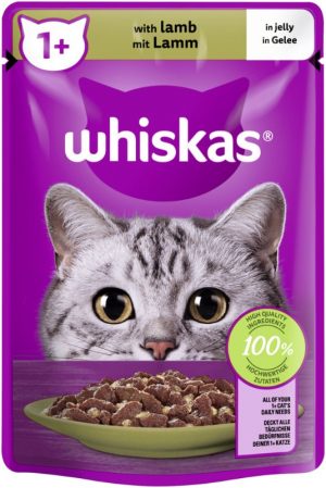 Whiskas 1+ mit Lamm in Gelee 85gP