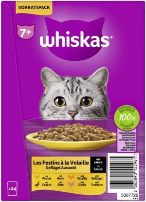 Whiskas 7+ Geflügel Auswahl Sauce 24x85gP