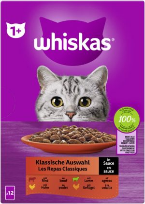 Whiskas 1+ Kla. Auswahl Sauce 12x85gP