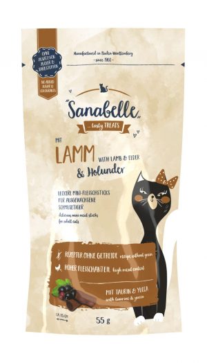Sanabelle Cat Snack Lamm+Holunder 55g