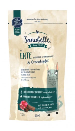 Sanabelle Cat Snack Ente+Granatapf 55g