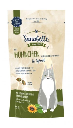 Sanabelle Cat Knusperk Huhn+Spinat 55g