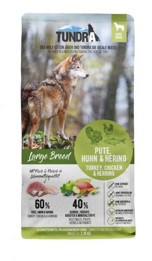 Tundra DOG Large Breed Pute, Huhn und Hering 3,18kg