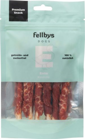 Fellbys Dog Snacks Kaurolle mit Ente 70g