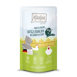 MjAMjAM Cat - Chicks+Friends Huhn+Spinat 125gP