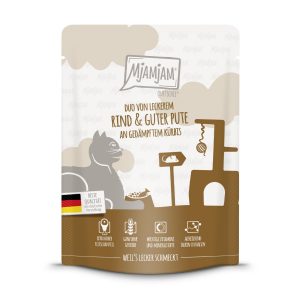 MjAMjAM Cat - DUO Rind+Pute 300gP