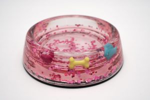 Napf aus Acryl in rosé für Katzen