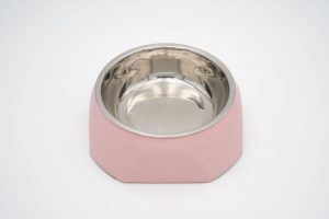 Haustiernapf Edelstahl rutschfest rosa