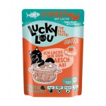 Lucky Lou Cat EF Thf.+Lachs in Broth 70gP