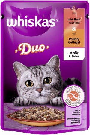 Whiskas Duo mit Rind+Geflügel in Gelee 85gP