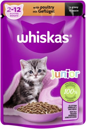 Whiskas Junior mit Geflügel in Sauce 85gP